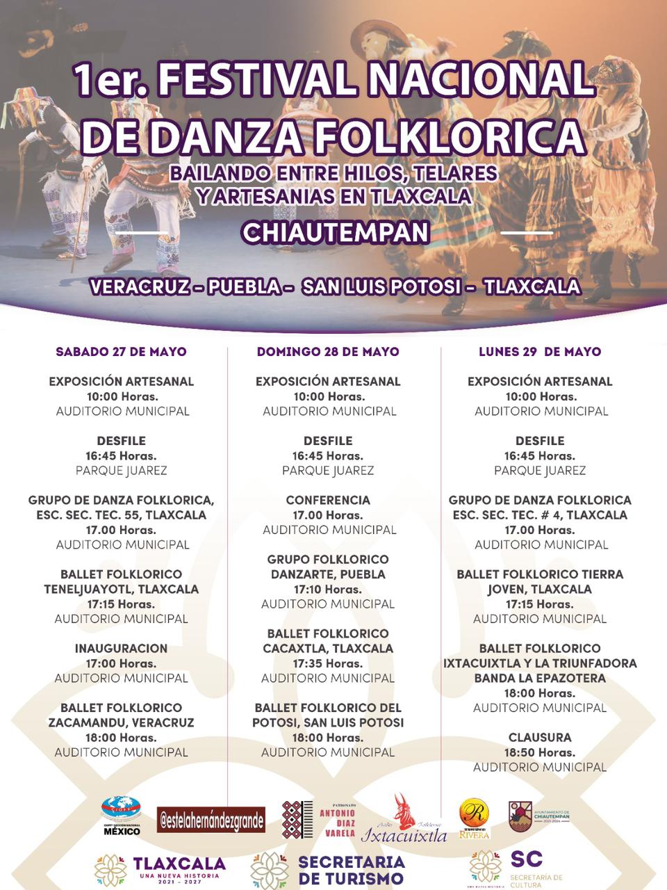 Albergará Chiautempan Primer Festival Nacional de Danza Folklórica